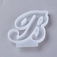 Letter DIY Silicone Molds, For UV Resin, Epoxy Resin Jewelry Making, Letter.B,  50x53x8mm, Inner Diameter: 46x44mm(DIY-I034-08B)
