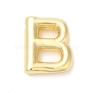 Eco-Friendly Rack Plating Brass Pendants, Long-Lasting Plated, Lead Free & Cadmium Free, Real 18K Gold Plated, Letter Charm, Letter B, 21~23x13~26x4.5~5.5mm, Hole: 2.5~3.5x1.5~2mm(KK-R143-21G-B)