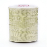Waxed Polyester Cord for Jewelry Making, Flat, Light Goldenrod Yellow, 0.7mm, about 743.65 yards(680m)/roll(YC-F002-103)