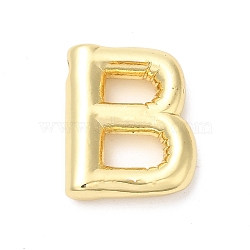 Rack Plating Brass Pendants, Balloon Letter Charm, for Personalized Name Necklaces Making, Long-Lasting Plated, Lead Free & Cadmium Free, Real 18K Gold Plated, Letter B, 21.5x17.5x5mm, hole: 2.5x1.5mm(KK-R143-21G-B)