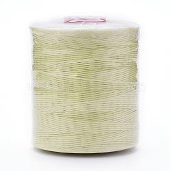 Waxed Polyester Cord for Jewelry Making, Flat, Light Goldenrod Yellow, 0.7mm, about 743.65 yards(680m)/roll(YC-F002-103)