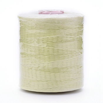 Waxed Polyester Cord for Jewelry Making, Flat, Light Goldenrod Yellow, 0.7mm, about 743.65 yards(680m)/roll