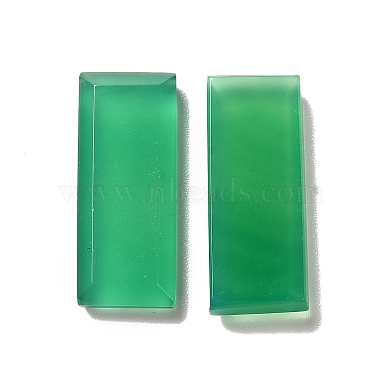 Кабошоны из окрашенного и нагретого натурального зеленого оникса из агата(G-G975-04A-01)-3