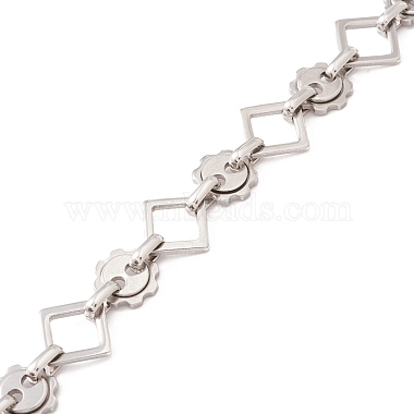 Non-Tarnish 304 Stainless Steel Rhombus & Sun Link Chains(CHS-F017-11P)-2