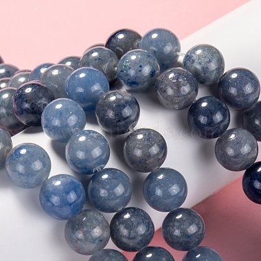 Natural Blue Aventurine Beads Strands(G-F380-6mm)-4