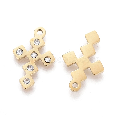 316 Surgical Stainless Steel Tiny Cross Charms(STAS-F256-020G)-3