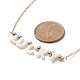 Ожерелье с подвеской из натуральной раковины и золотыми латунными цепочками на день матери(NJEW-JN04151-04)-5
