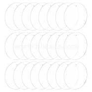Acrylic Big Pendants, Flat Round Charm, Clear, 100x2mm, Hole: 2mm(MACR-WH0007-89A)