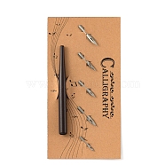 Wood Professional Manga Pen, Calligraphy Dip Pen, Cartoon Comic Drawing Painting Pen, Coconut Brown, 12.5cm(PW-WG58907-08)