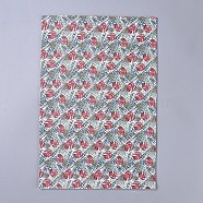 PU Leather Fabric, Garment Accessories, for DIY Crafts, Flamingo and Monstera Leaf Pattern, Colorful, 30x20x0.1cm(AJEW-WH0148-15B)