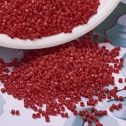 MIYUKI Delica Beads, Cylinder, Japanese Seed Beads, 11/0, (DB0723) Opaque Red, 1.3x1.6mm, Hole: 0.8mm, about 2000pcs/10g(X-SEED-J020-DB0723)