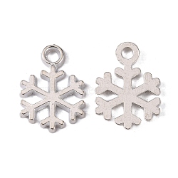 Tibetan Style Alloy Pendants, Cadmium Free & Lead Free, Snowflake, for Christmas, Silver Color Plated, 15x12x1mm, Hole: 2mm(X-TIBEP-E012-S)