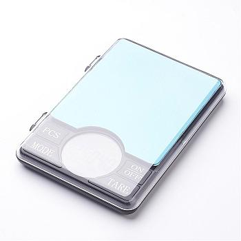 Mini Portable Digital Scale, Pocket Scale, Value: 0.01g~600g, Counting Function, Jewelry Diamond Electronic Weighing Balance, Black, 165x110x21mm
