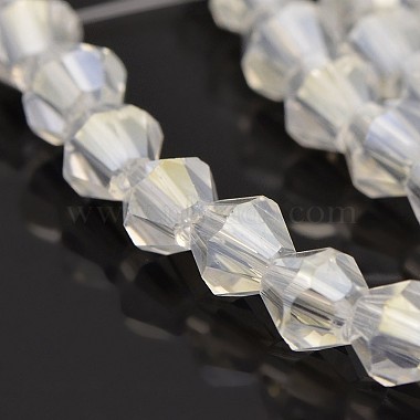 Faceted Bicone Electroplate Glass Beads Strands(EGLA-P016-4mm-AB01)-3