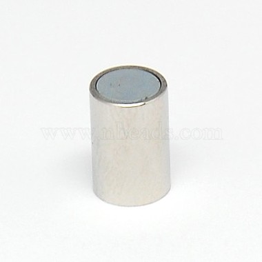 304 Stainless Steel Magnetic Clasps with Glue-in Ends(STAS-K006-03C)-2