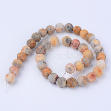 Chapelets de perles en agate fou naturel(X-G-Q462-8mm-12)-2