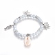 Bracelets stretch pendentif coquille cauris(BJEW-JB04057-04)-1