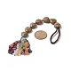 Heart Natural Unakite & Mixed Stone Chips Tassel Pendant Decorations(HJEW-JM00948-03)-2