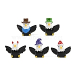 Resin Eagle Miniature Figurines, for Home Office Desktop Decoration, Mixed Color, 35.5~36.5x25~27.5x28.5~33.5mm(RE-CBA17C4-11)