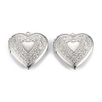Non-Tarnish 316 Surgical Stainless Steel Locket Pendants, Heart, Photo Frame Pendants, Stainless Steel Color, 29x29x7mm, Hole: 2mm(X-STAS-C026-01P)
