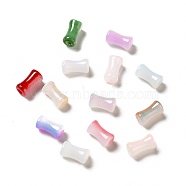 Opaque Spray Painted Glass Beads, Drum, Mixed Color, 8x4mm, Hole: 1.4mm(GLAA-J102-02A)