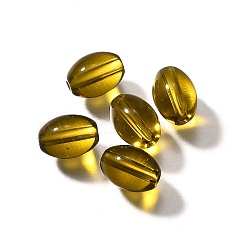 K9 Glass, Imitation Austrian Crystal Beads, Oval, Dark Goldenrod, 11x8mm, Hole: 1.8mm(GLAA-R004-01L)