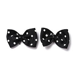 Ribbon Bowknot & Hair Bows Costume Accessories, Black, 35~40x24~25mm(DBF021-2)