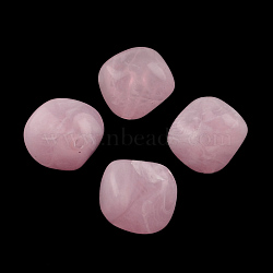 Bicone Imitation Gemstone Acrylic Beads, Pearl Pink, 18x19x17mm, Hole: 2mm, about 170pcs/500g(OACR-R024-21)