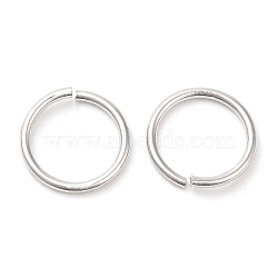 Brass Open Jump Rings, Round Rings, Platinum, 18 Gauge, 12x1mm, Inner Diameter: 10mm(KK-F855-07P)