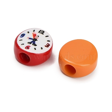 Printed Opaque Acrylic European Beads(AC-CBA6BCC-06)-2