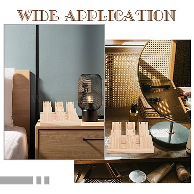 Wooden Earring Holder Necklace Shelf Tray Counter Pendant Jewelry Storage Props Display(EDIS-WH0012-02)-6