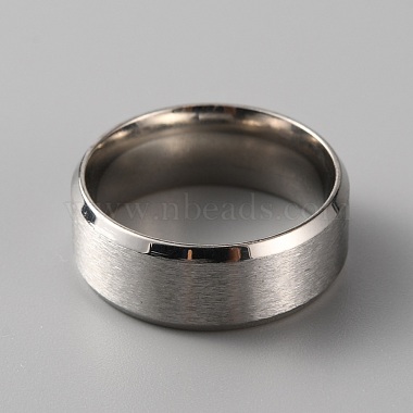 201 Stainless Steel Plain Band Ring for Men Women(RJEW-WH0010-06D-MP)-2