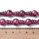 Dyed Natural Fossil 3-Hole Guru Bead Strands(G-K149-51C)-4