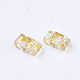 2-Hole Transparent Glass Seed Beads(SEED-S023-30B-23)-2