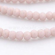 Imitation Jade Glass Faceted Rondelle Beads Strands, Lavender Blush, 3x2mm, Hole: 1mm, about 198pcs/strand, 15.7 inch(GLAA-A024A-05)