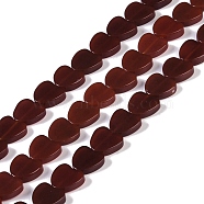 Natural Carnelian Beads Strands, Dyed & Heated, Heart, 10x10.5x3mm, Hole: 0.7mm, about 41~42pcs/strand, 15.55''~15.94''(39.5~40.5cm)(G-NH0011-G03-01)