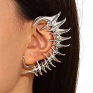 Alloy Cuff Earrings, Skeleton, Antique Silver, 80x45mm(PW-WG2C1E3-01)