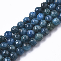 Natural Apatite Beads Strands, Round, Grade A, 7mm, Hole: 1mm, about 57pcs/strand, 15.16 inch(38.5cm)(G-R465-20)