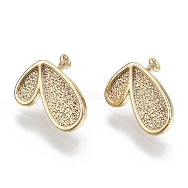 Real 18K Gold Plated Teardrop Brass Charms