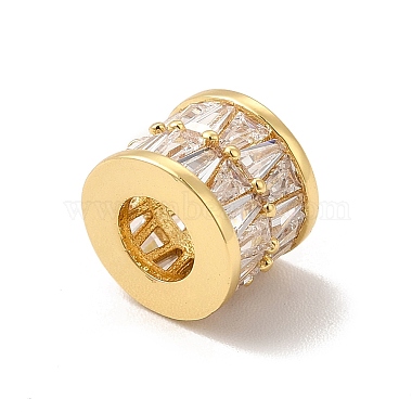 Rack Plating Brass Cubic Zirconia European Beads(KK-G458-14G)-2