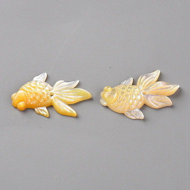 Gold Fish Yellow Shell Beads