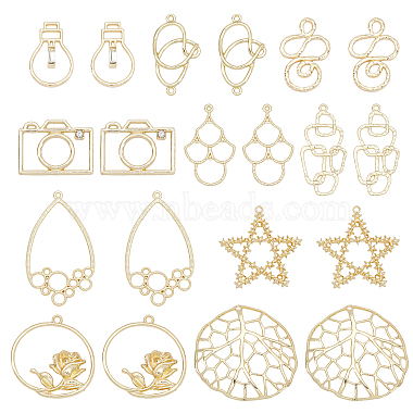 Light Gold Mixed Shapes Alloy Links