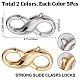 10Pcs 2 Colors Brass Double Opening Lobster Claw Clasps(KK-CN0002-03)-2