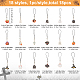 Craspire 18 Stück 18 Stile Handy-Armband-Anhänger Halloween-Emaille-Anhänger hängender Schlüsselanhänger für Frauen(AJEW-CP0005-59)-2