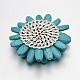 Dye Synthetic Turquoise Flower Cabochons(G-N0036-07)-2