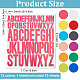 Craspire 12 Bögen 12 Farben PVC-Alphabet-Dekorationsaufkleber(DIY-CP0008-60)-2