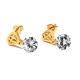 Clear Cubic Zirconia Diamond Dangle Stud Earrings(EJEW-G292-06G)-2