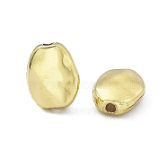 Rack Plating Alloy Beads, Oval, Light Gold, 11x8.5x3.5mm, Hole: 1.6mm(PALLOY-I216-33LG)