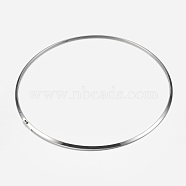 304 Stainless Steel Choker Necklaces, Rigid Necklaces, Neck Wire Necklaces, Rigid Necklaces, Stainless Steel Color, 5-3/8 inch(13.7cm)(NJEW-I101-001P)