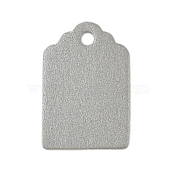 100Pcs Paper Gift Tags, Rectangle, Silver, 3x2x0.04cm(CDIS-H007-13B)